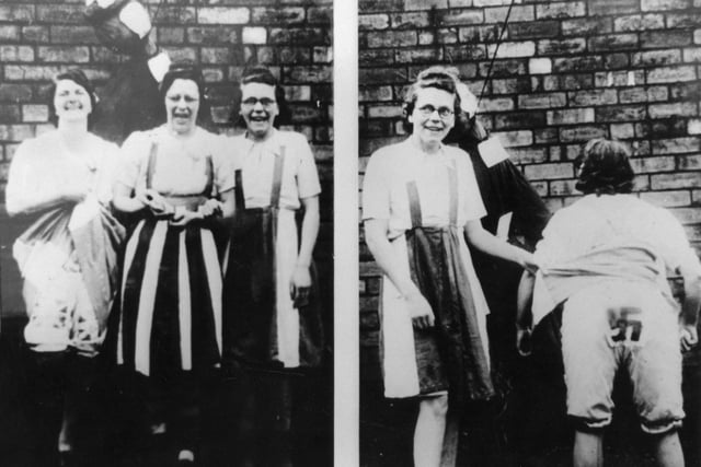 'Knickers to the Nazis' was the message from these Sheffielders in May 1945!