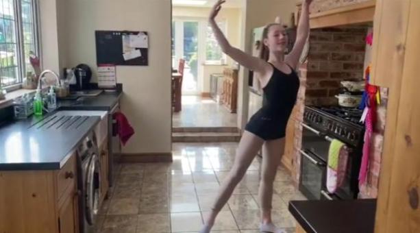 Ruth Lamb, 14, practised her ballet acrobatic and lyrical routines at home for more than 72 hours to raise more than £7,000 for John Eastwood Hospice Trust and other charities.