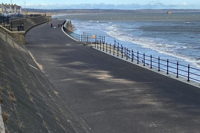 The prom looking north from Hartlepool to Sunderland.