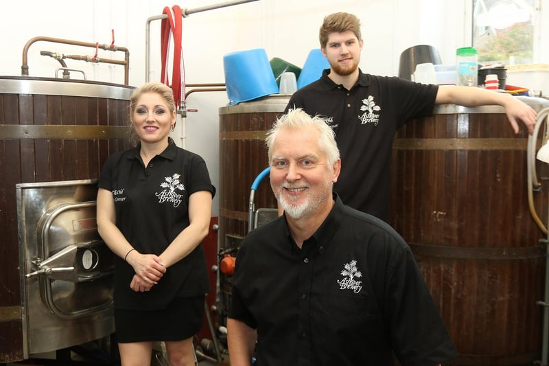 Ashover Brewery was founded in 2007 by Roy Shorrock & Kim Beresford at the Old Poets Corner pub, Ashover. It continued to grow, but demand got so high,  that Kim and Roy had no choice than to expand in to an industrial unit in Clay Cross in 2015. Rory and Kim Beresford and Kerry Greig are pictured in the original brewhouse.
https://www.ashoverbrewery.co.uk