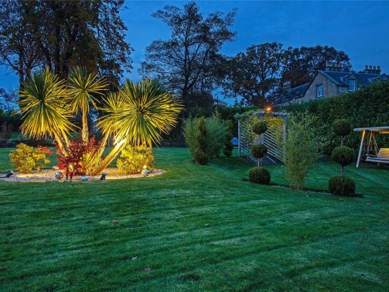 Lighting in garden.