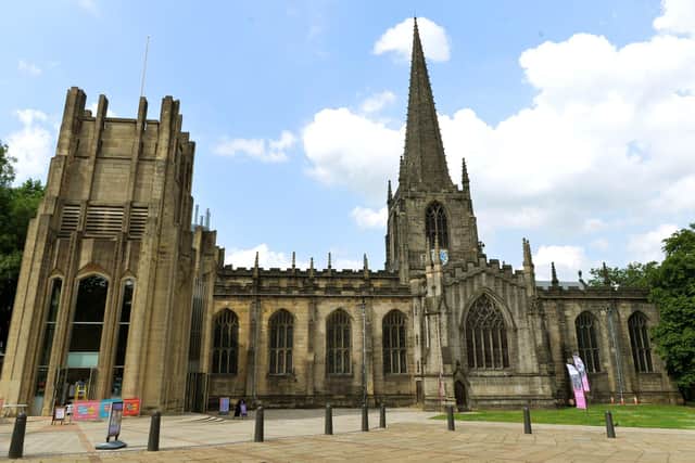 Sheffield Cathedral will be the venue to an event to remember those who have died in the war in Ukraine and call for peace. Picture : Jonathan Gawthorpe