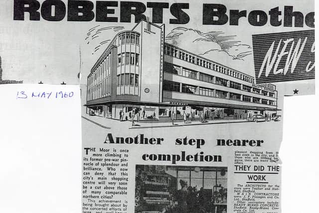 How the opening of the new Roberts Brothers' store was reported in May 1960.