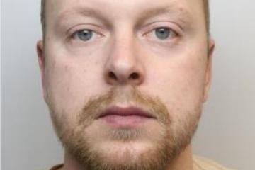 Pictured is Leon Mathias, aged 34, of Stoneridge Lane, Great Houghton, Barnsley, who was found guilty of murdering his nine-week-old baby son Hunter Mathias. In a fit of anger, he gave the boy a severe brain injury and three limb fractures. He was jailed for life.