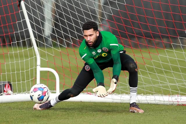 Sheffield United goalkeeper Wes Foderingham is expected to face Manchester City: Simon Bellis/Sportimage
