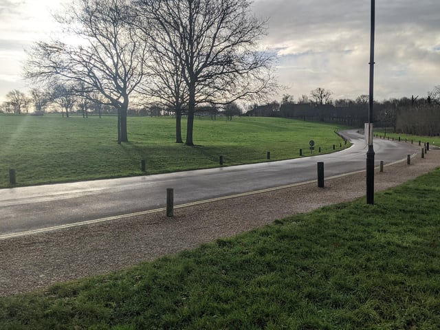 A nice circular route around the golf course is a great local place to exercise - plus, there is no danger from rogue golf balls during lockdown.