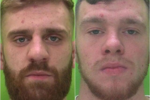 These two Kirkby men were jailed for almost ten years between them following a vicious attack through a car window during a robbery.