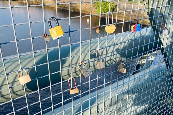 Nicole Michael took this picture of padlocks on a bridge, left to express love.