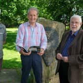 Dore Neighbourhood Steering Group members, Pat Ryan, Chrisopher Pennell and David Crosby on the village green