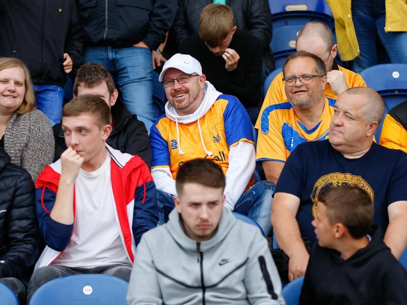 Mansfield Town fans before the match with Harrogate.