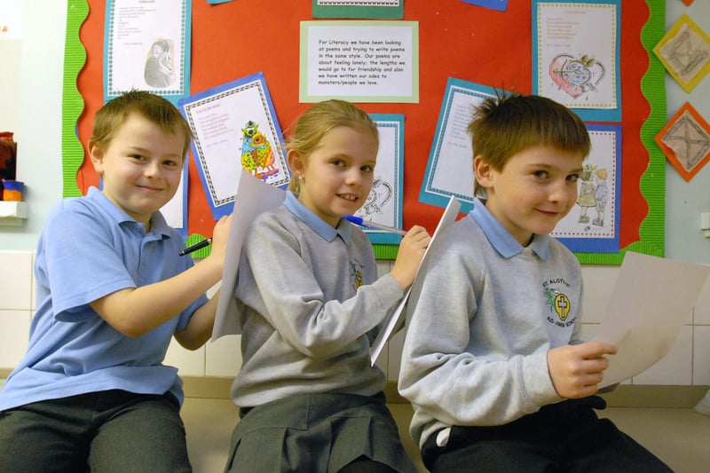 Young poets at St Aloysius RC Junior School in 2008. Who do you recognise?