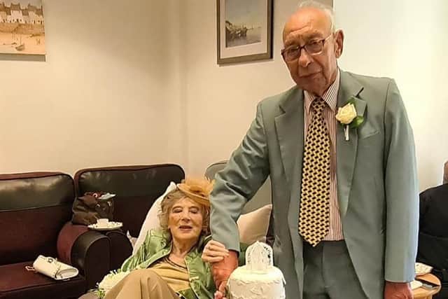Erica and Neville got married in a ceremony at Broomgrove Nursing Home.