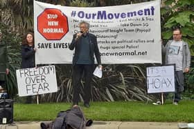 Piers Corbyn pictured at an anti-lockdown protest last week
