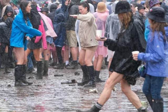 Tramlines turned to muddy mayhem after two days of almost non-stop rain.