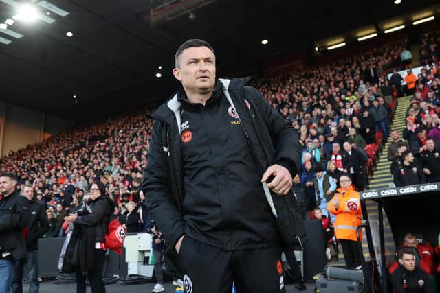 Sheffield United manager Paul Heckingbottom before the clash with West Bromwich Albion: Darren Staples / Sportimage