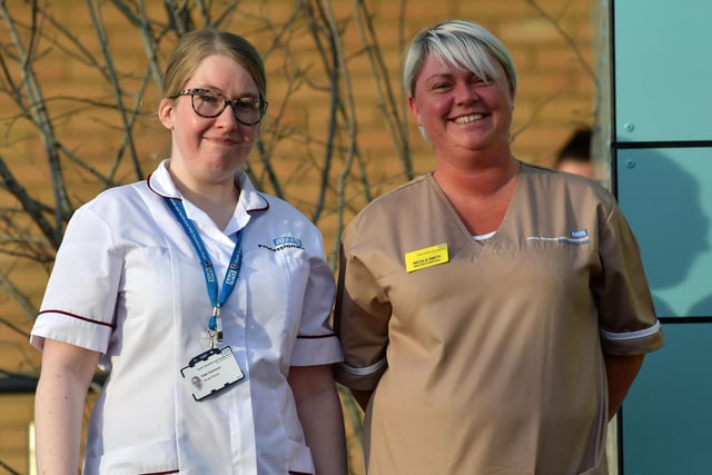 It's been a testing time for NHS staff, but they were in great spirits.