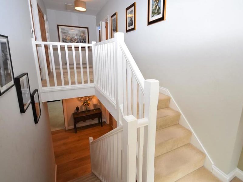 It's time now to take a walk upstairs to find out what's on offer there. The landing leads to five well-appointed and spacious bedrooms.