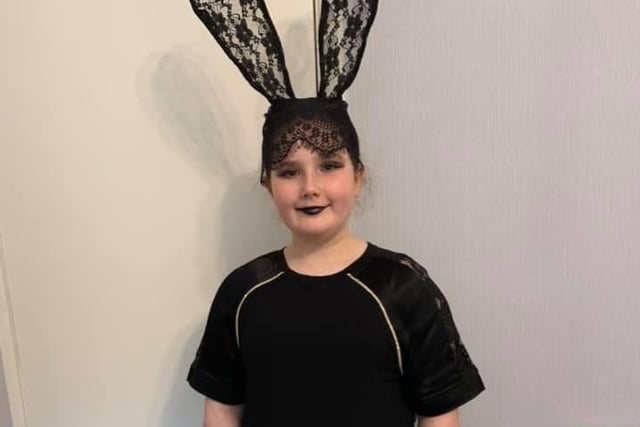 As a Year 6, 10-year-old Amelia isn't really into fancy dress these days, but she was inspired to 'dress up, while not really dressing up' by her favourite Goth Girl books. She attends Shawlands School.