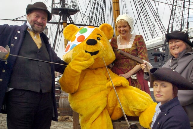 Pudsey at the Maritime Experience in 2009 but what was he up to?
