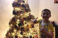 Adam had just finished decorating the tree himself. Photo shared by Gillian Tasker
