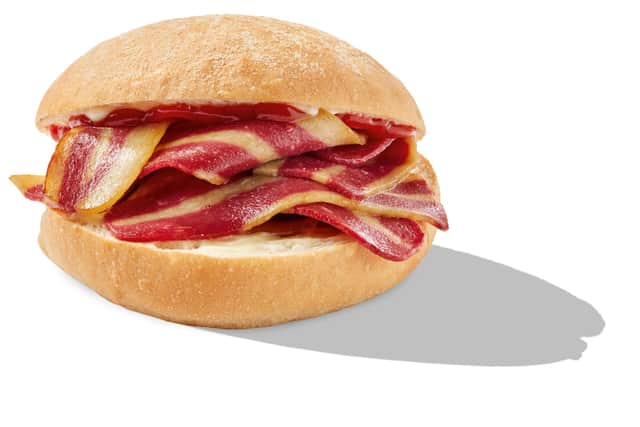The vegan bacon breakfast roll is one of the new autumn menu items launching at Greggs.