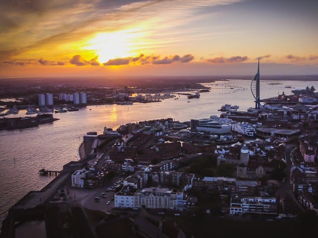 Wow. Thanks to drones, it's now much easier to enjoy this beautiful aerial view of Old Portsmouth and Gosport.
