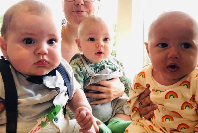 Leanne Kelly, said: "Elliott, Freddie and Wilfred. All born at DRI on 9th April 2020 💙
I met the other wonderful mums to these boys whilst we were all being induced on M2 & we’ve stayed in touch ever since, watching our boys grow up together & helping each other get through raising a lockdown baby although mostly virtually."