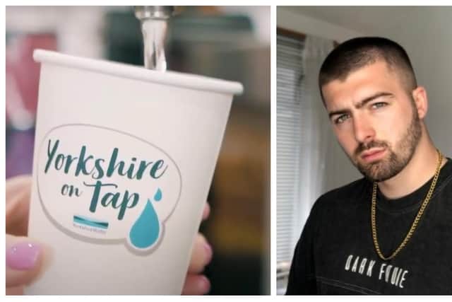 Tom Malone Jr says Yorkshire tap water tastes like Evian (pic: Tom Malone Jr/Yorkshire Water)