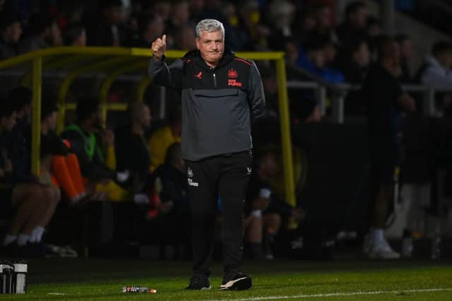 Newcastle United head coach Steve Bruce. (Photo by Michael Regan/Getty Images)