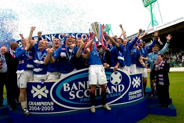 Helicopter Sunday in 2005 saw the late Fernando Ricksen lift the trophy in the absence of club captain Stefan Klos