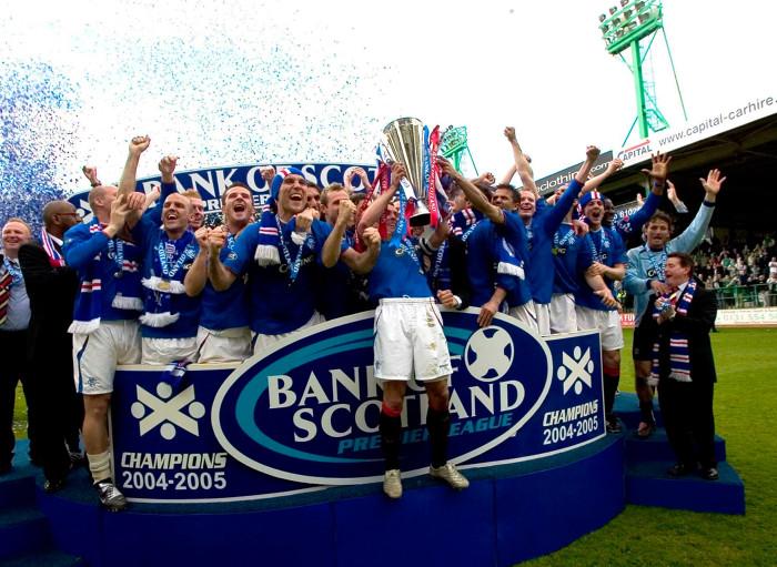 Helicopter Sunday in 2005 saw the late Fernando Ricksen lift the trophy in the absence of club captain Stefan Klos