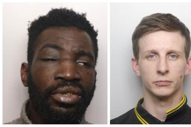 Keon Roberts (l) and Andrew Mason (r) have been jailed for five-and-a-half years each after robbing a man in the street in Darnall, Sheffield