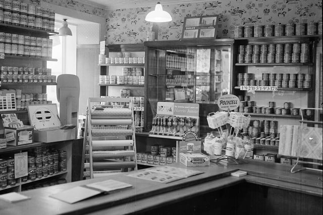 David Jack's Stockbridge painter and decorator shop in July 1958.