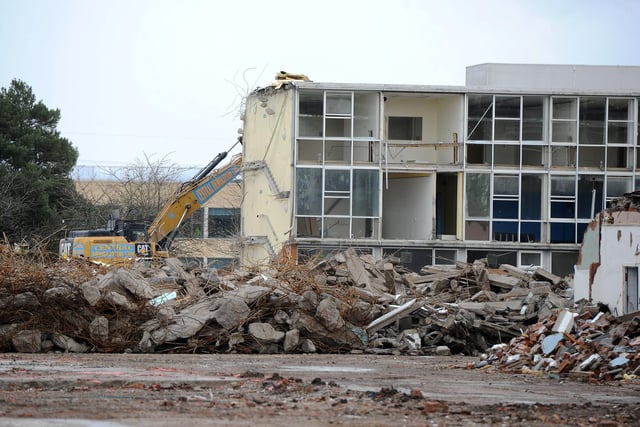 The building is being reduced to rubble.
Picture Michael Gillen.