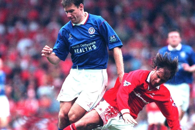 Jon Howard in action against Middlesbrough in the 1997 FA Cup semi-final.
