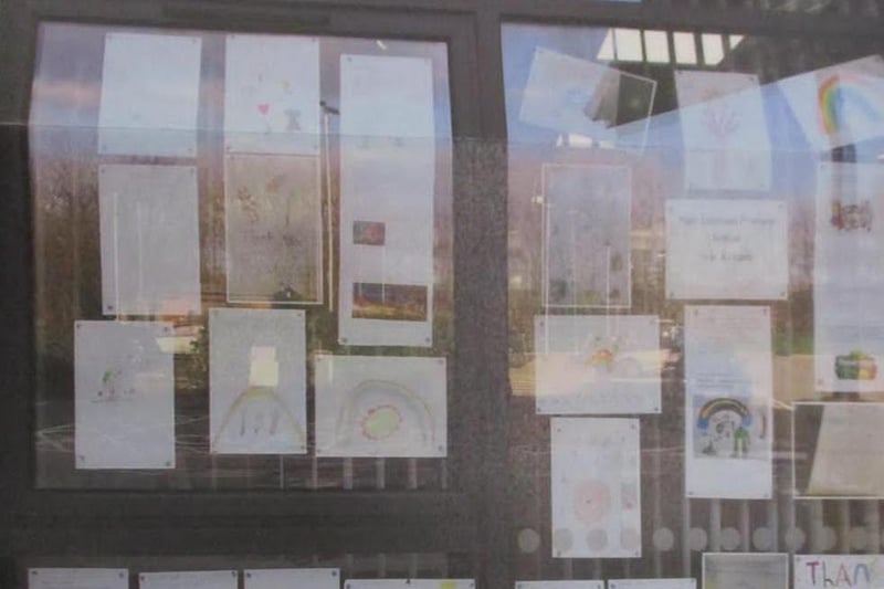 A poignant display of all the 'thank you for all you do' messages on display at Sutton's John Eastwood Hospice.
