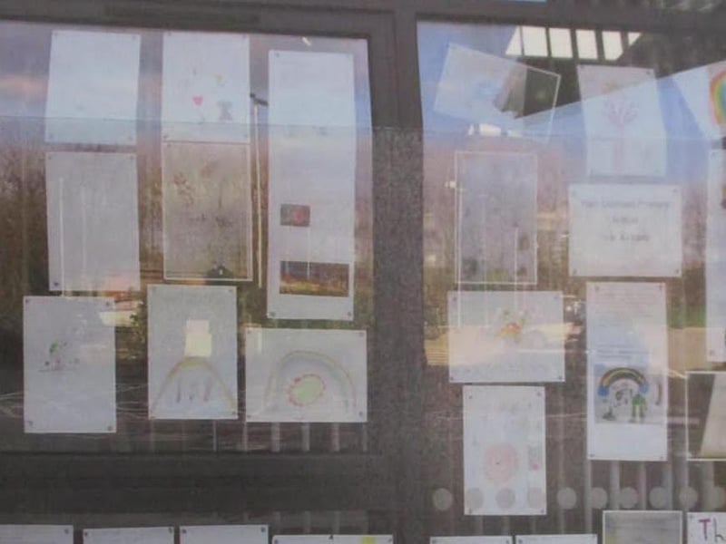 A poignant display of all the 'thank you for all you do' messages on display at Sutton's John Eastwood Hospice.