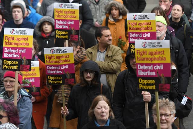An anti-racism protest in Sheffield in 2017