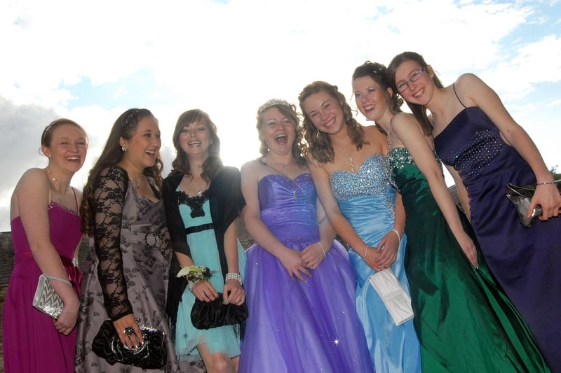 Dukeries prom in 2011. Pictured, from left, are Rachelle Black, Hayley Coddington, Aishling Walker, Bethany Morley, Samantha Heyes, Kayleigh Bellis and Sallyann Trueman.