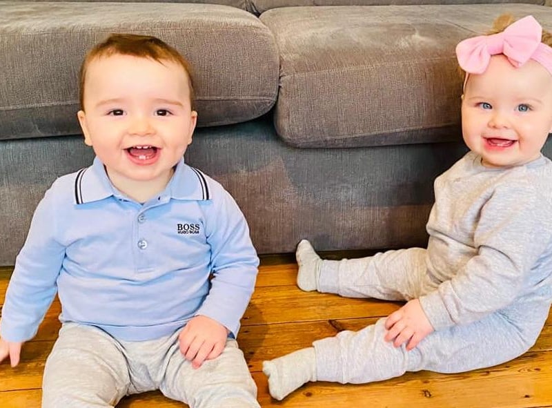 Lizzie Carrington, said: "Twins- Jacob and Beatrice born in first lockdown. 10months old now."