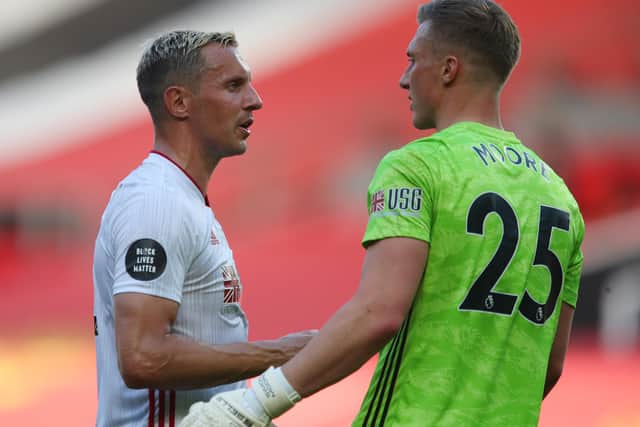 Moore hailed Phil Jagielka after the pair were confirmed as leaving United this summer: Simon Bellis/Sportimage