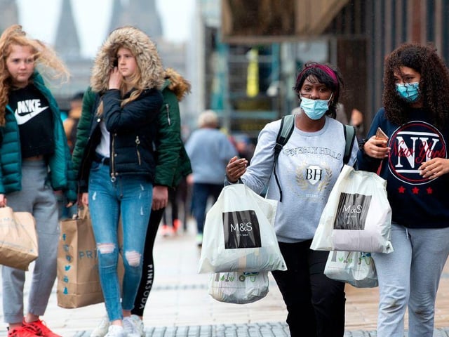 Some shoppers were seen wearing face masks while shopping as a precautionary measure to reduce to the transmission of coronavirus
