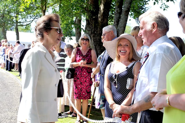 The chats were as warm as the weather when Princess Anne visited Strathcarron back in 2014