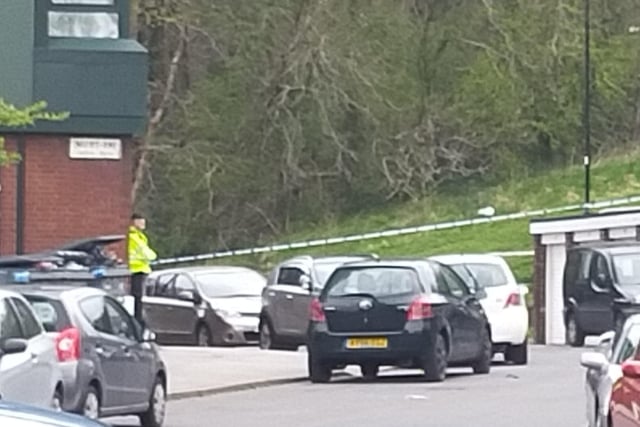 Residents from floors one through three of the Newfield building are reportedly not allowed to come and go during the investigation, and dozens of cars are stuck inside the cordon.