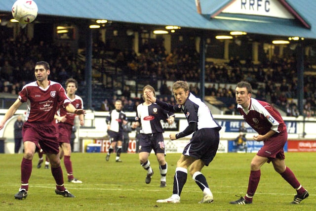 Gary Wales heads for goal in a 2-1 win back in December 2008.