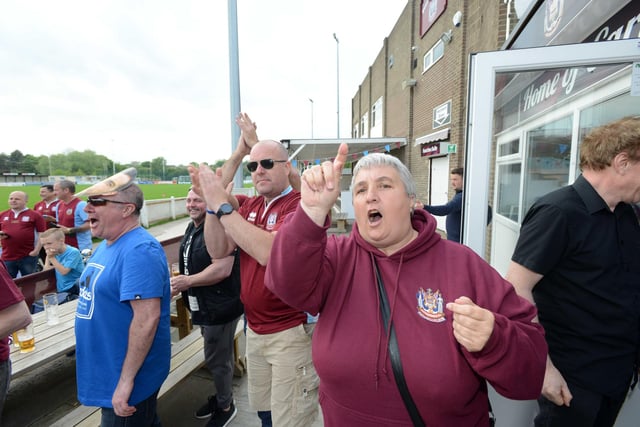 Fantastic scenes of South Shields fans at Mariners Park.