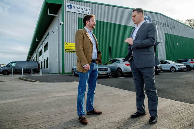 Alexander Stafford MP with Craig Robertson, managing director at Granada Secondary Glazing.