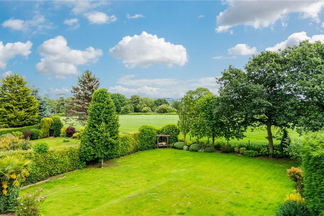The property extends to almost 5,000 sq ft of accommodation, and is surrounded by well manicured gardens which offer glorious views across the countryside.