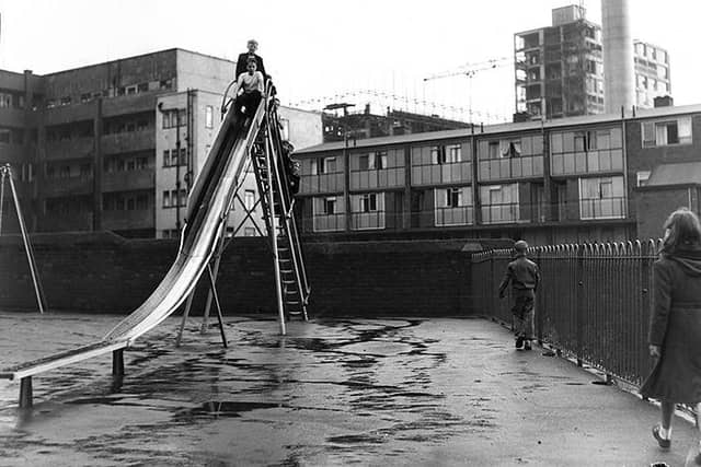 Children playing in the playground of Park Hill flats, July 1959.
Picture: Sheffield Newspapers