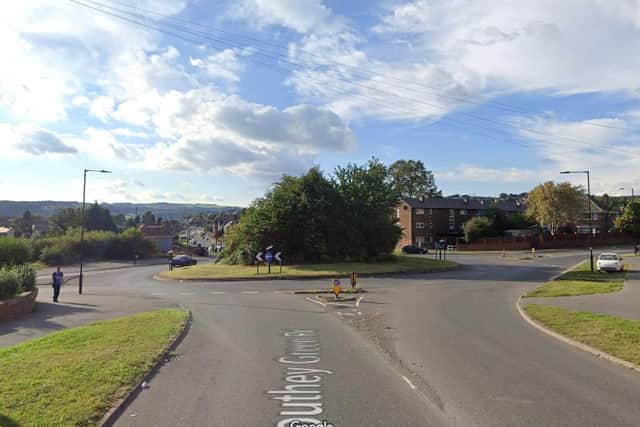 A woman has been taken to hospital after a car collided with three other vehicles on the roundabout where Southey Green Road joins Wordsworth Avenue in Sheffield